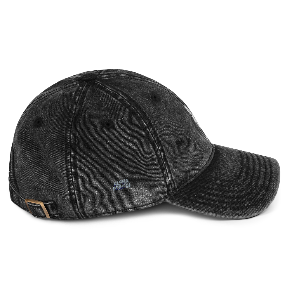 Alpha Print Vintage Black Rabbit 18 Graphic Cap thumbnail 3
