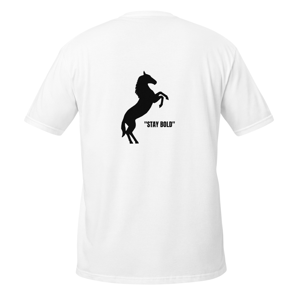 Black Horse Printed White T-Shirt thumbnail 2