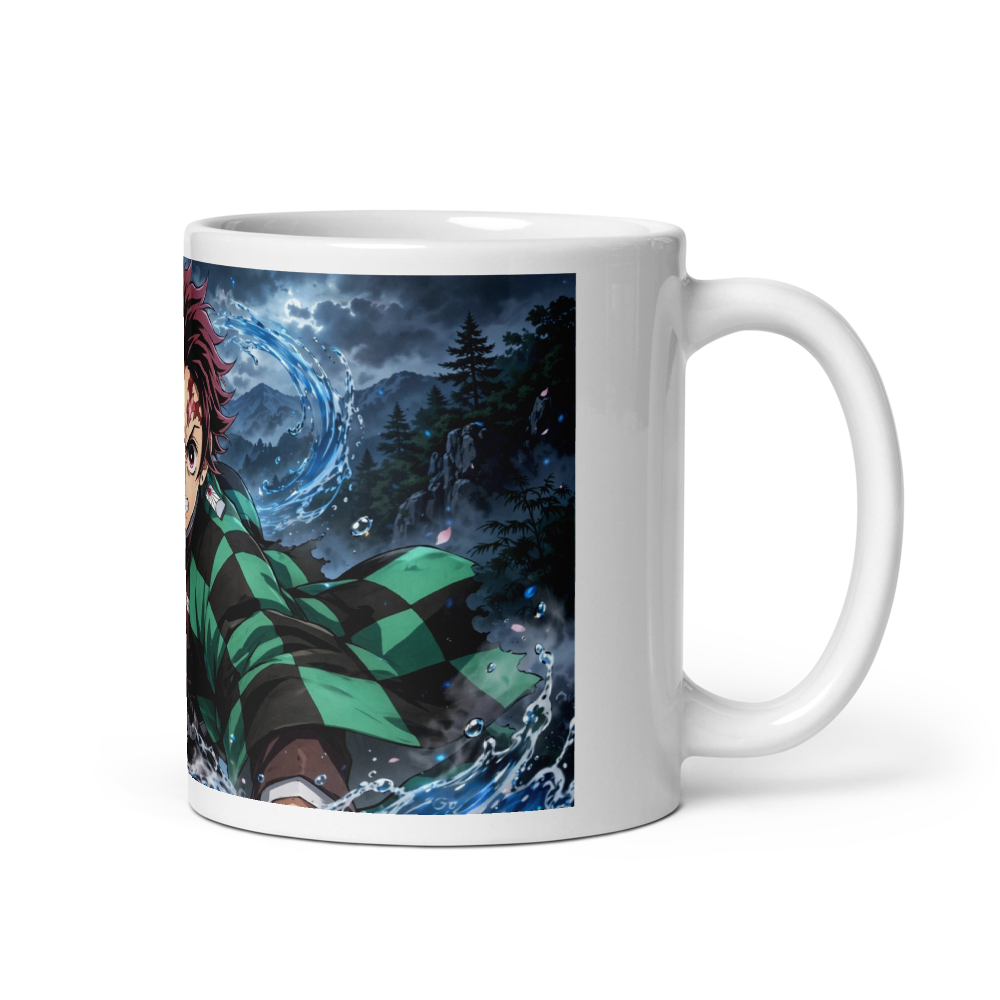 1-mug Tanjiro white mug anime lover  thumbnail 2