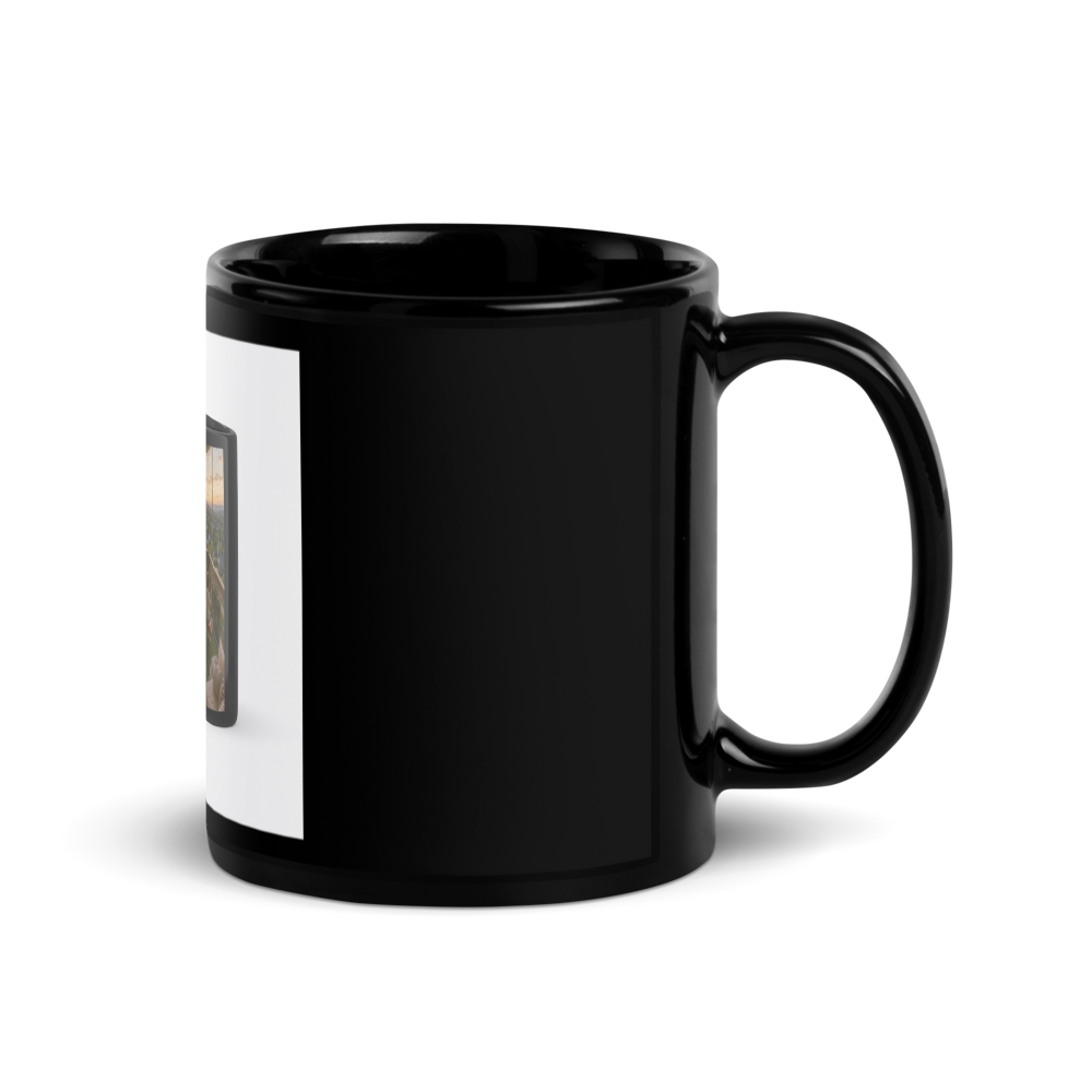 Cozy Balcony Sunset Retreat Black Mug thumbnail 2