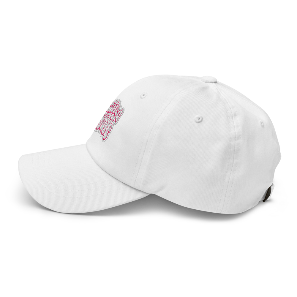 White Typography Classic Dad hat  thumbnail 4