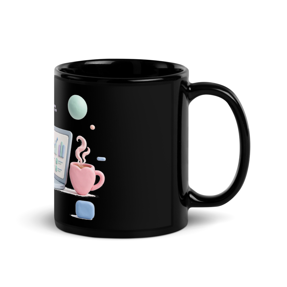 3D Cozy Office Cat - Pastel Workspace Mug thumbnail 3