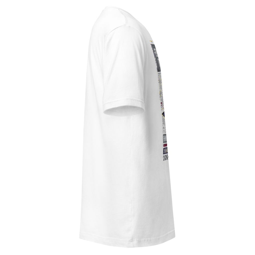 Blueprint of Quality White Unisex T-Shirt | Bella  thumbnail 4