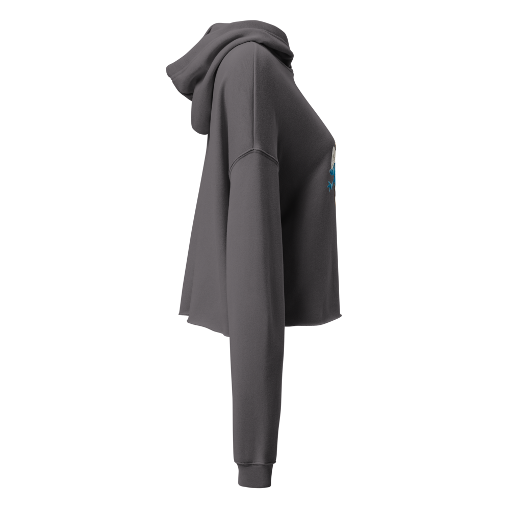 Smurf Hanging Cropped Hoodie - Funny Meme thumbnail 3