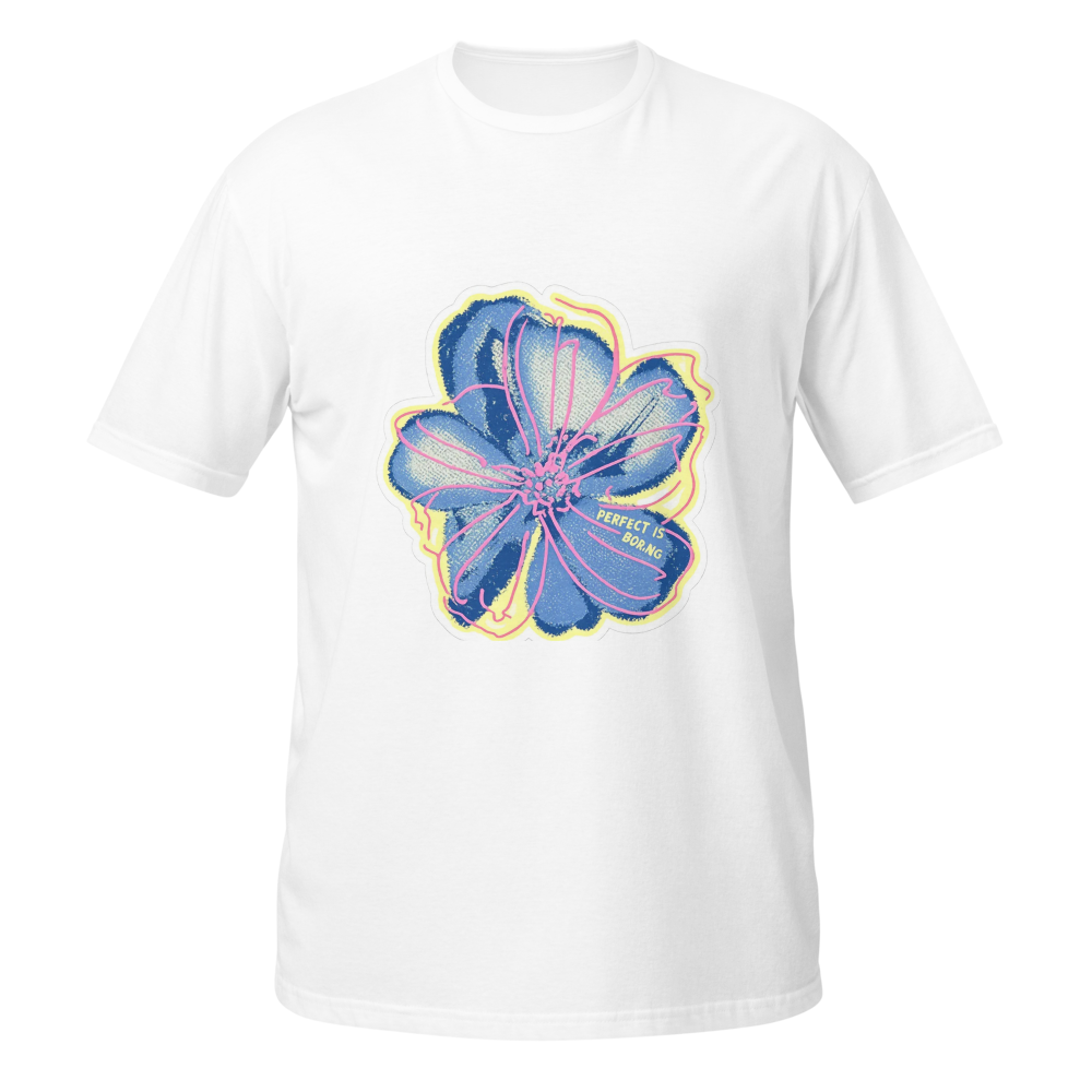 Blue Flower Graphic T-Shirt