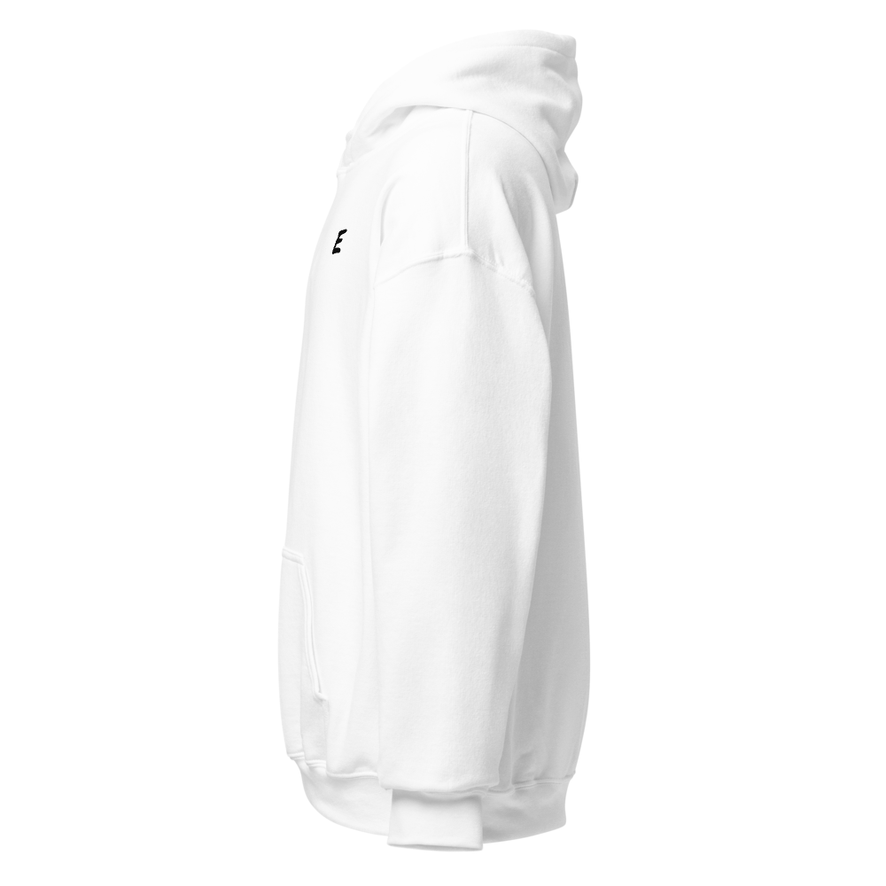 Minimalist 'E' Logo White Hoodie thumbnail 3