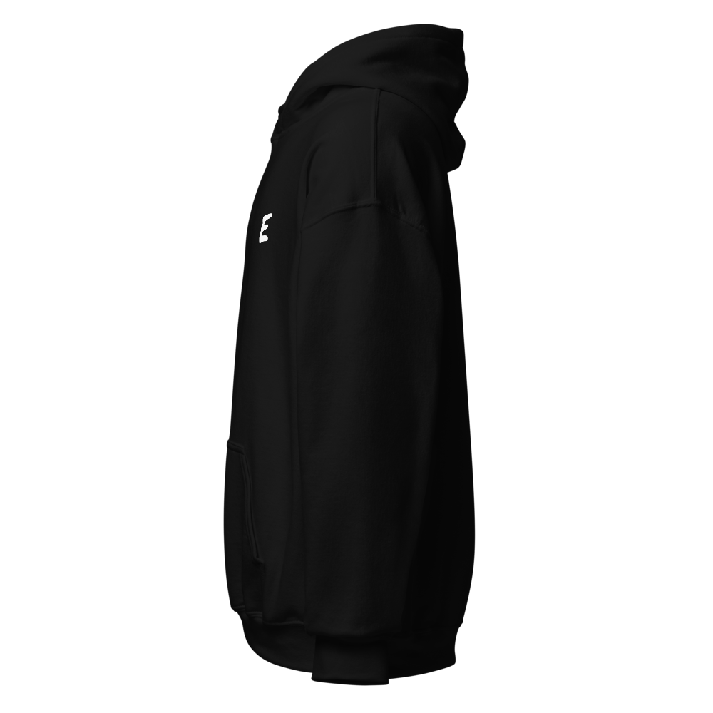 Minimalist 'E' Logo Black Hoodie thumbnail 3
