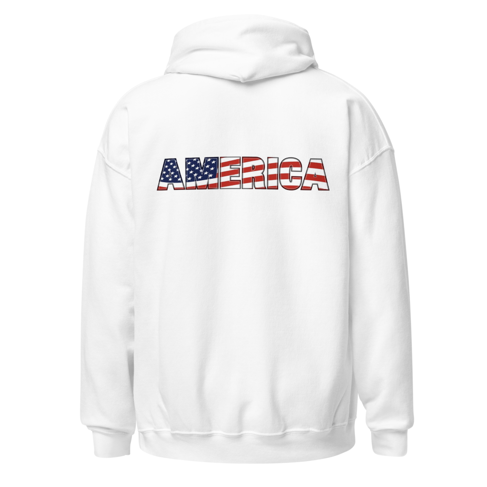 Classic white hoodie for America thumbnail 4