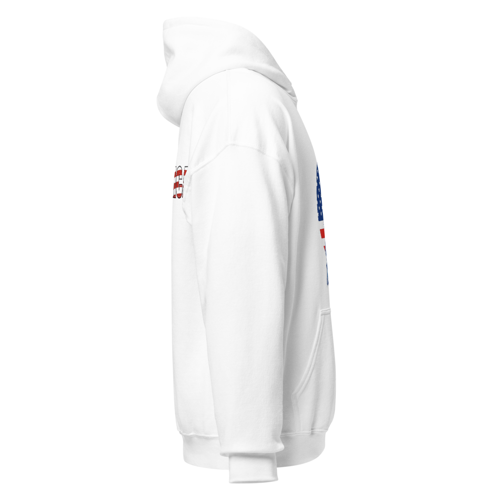 Classic white hoodie for America thumbnail 3