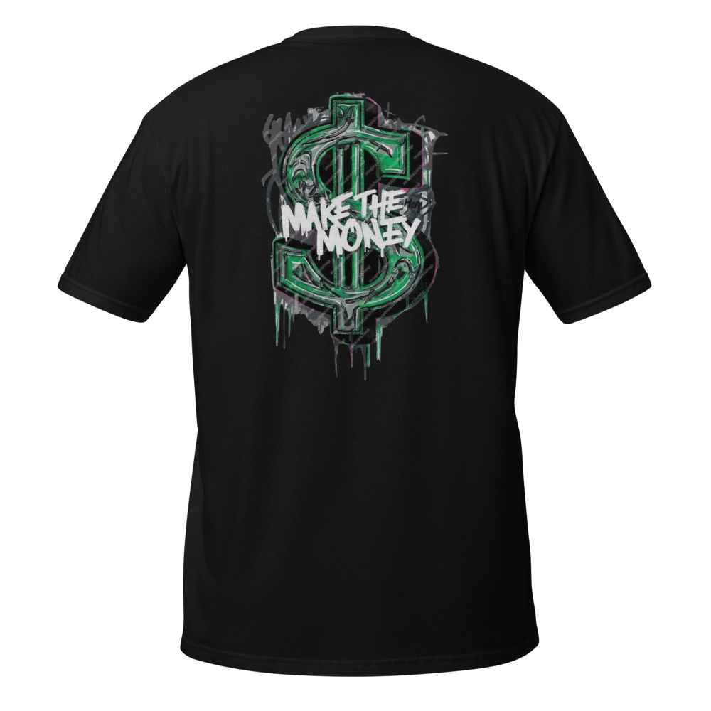 Cool money t-shirt back money design and a aura thumbnail 2