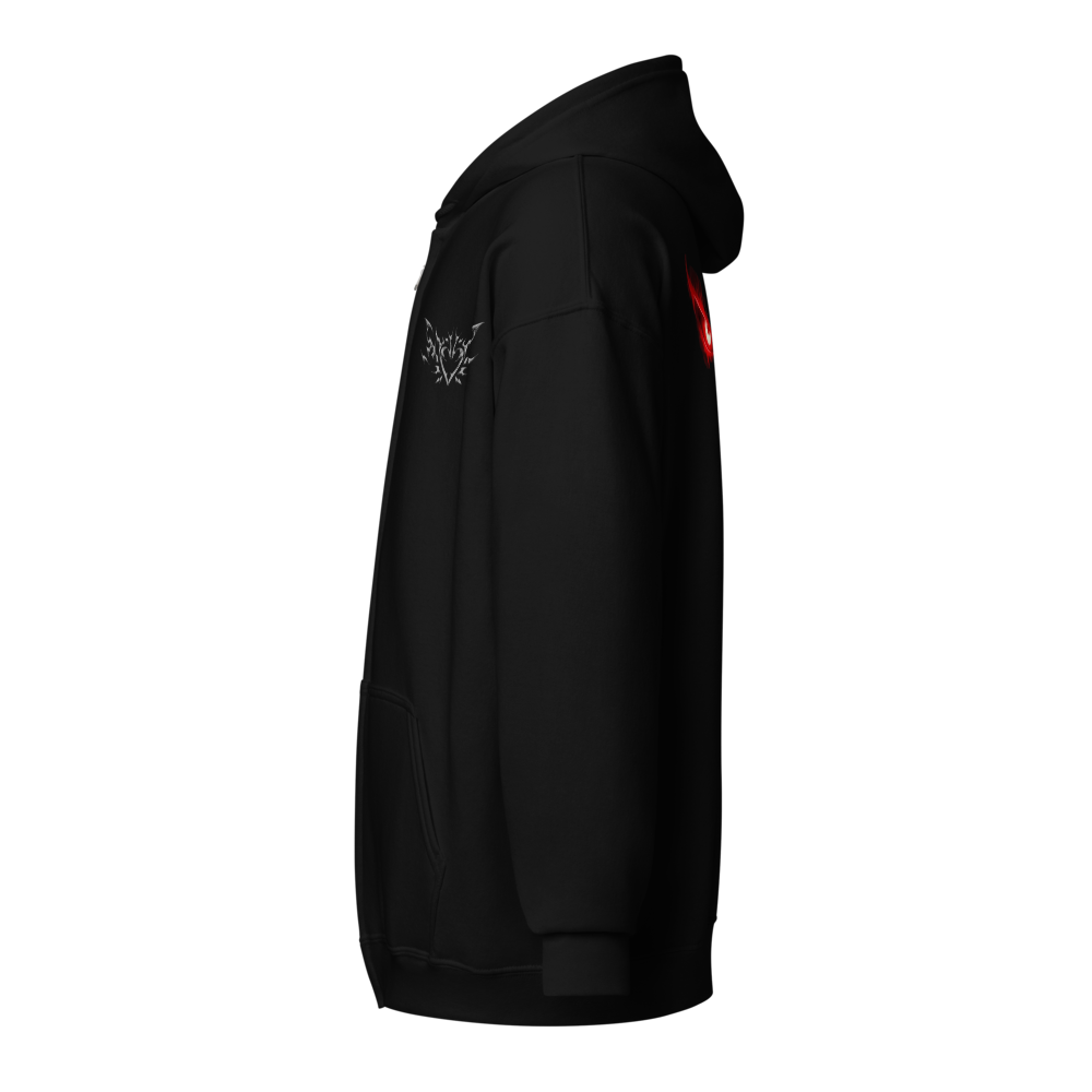 Gothic Heart Zip-Up Hoodie thumbnail 3