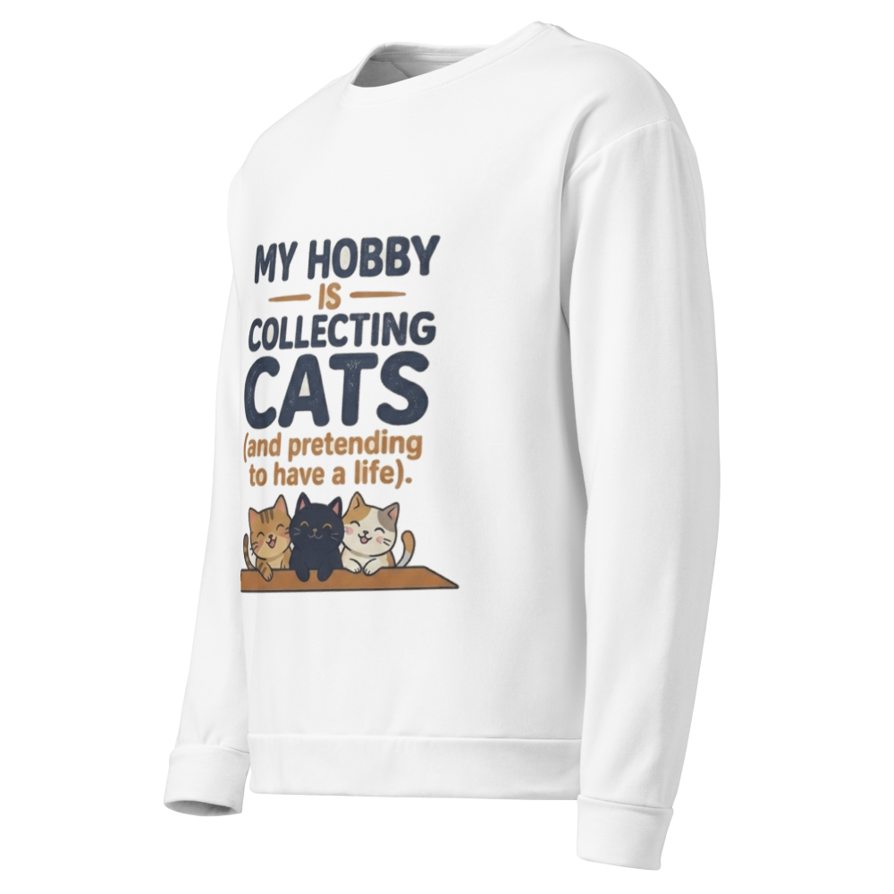 Collecting Cats Funny Sweatshirt thumbnail 3