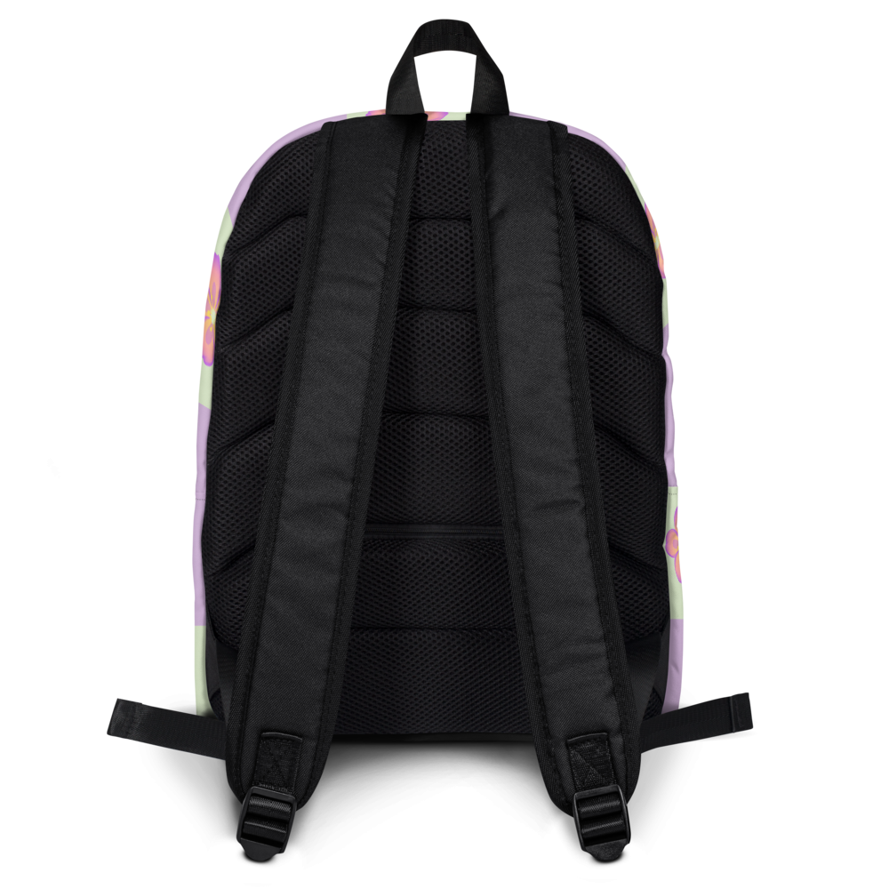 💜Lavender Floral Checkerboard Backpack🎒 thumbnail 3