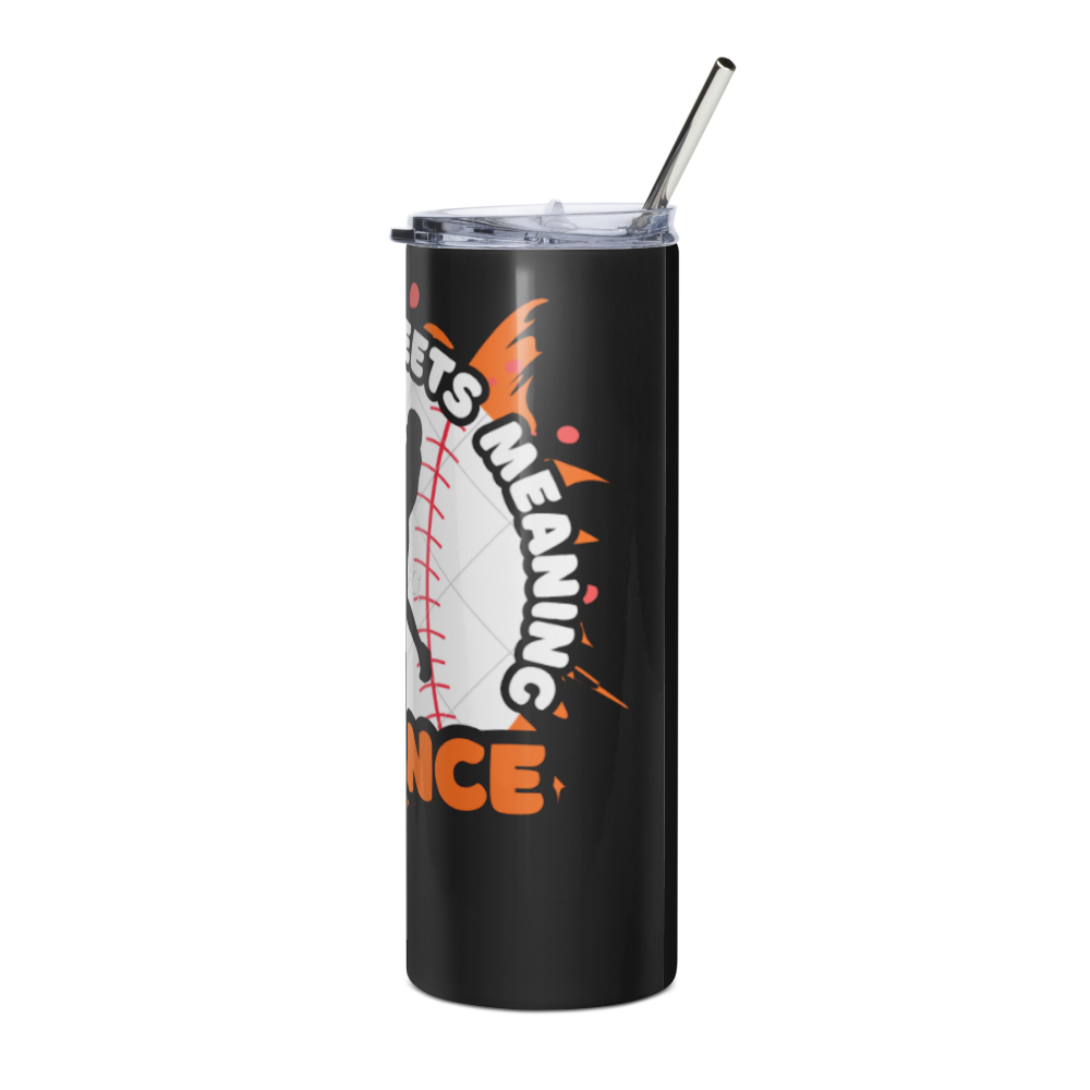 Farm Meets Balance Baseball Tumbler  thumbnail 3