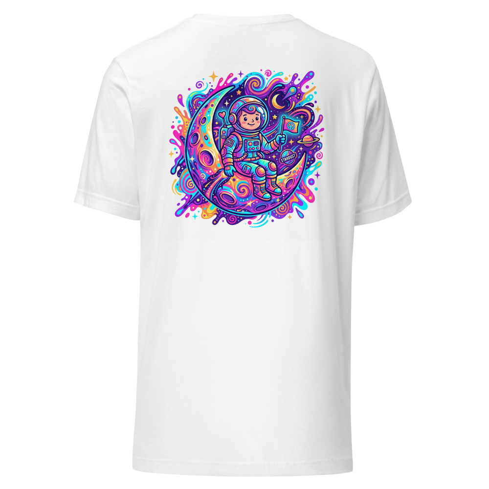 Colorful Astronaut on Moon T-Shirt thumbnail 4