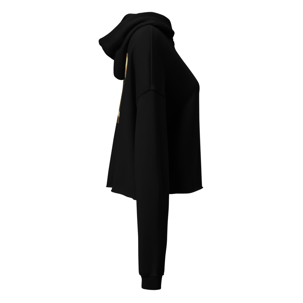 Women’s Black Cropped Hoodie  thumbnail 3
