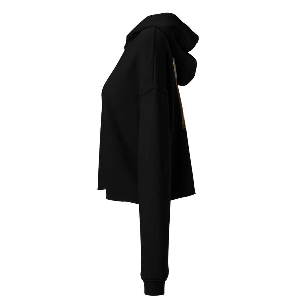 Women’s Black Cropped Hoodie  thumbnail 2
