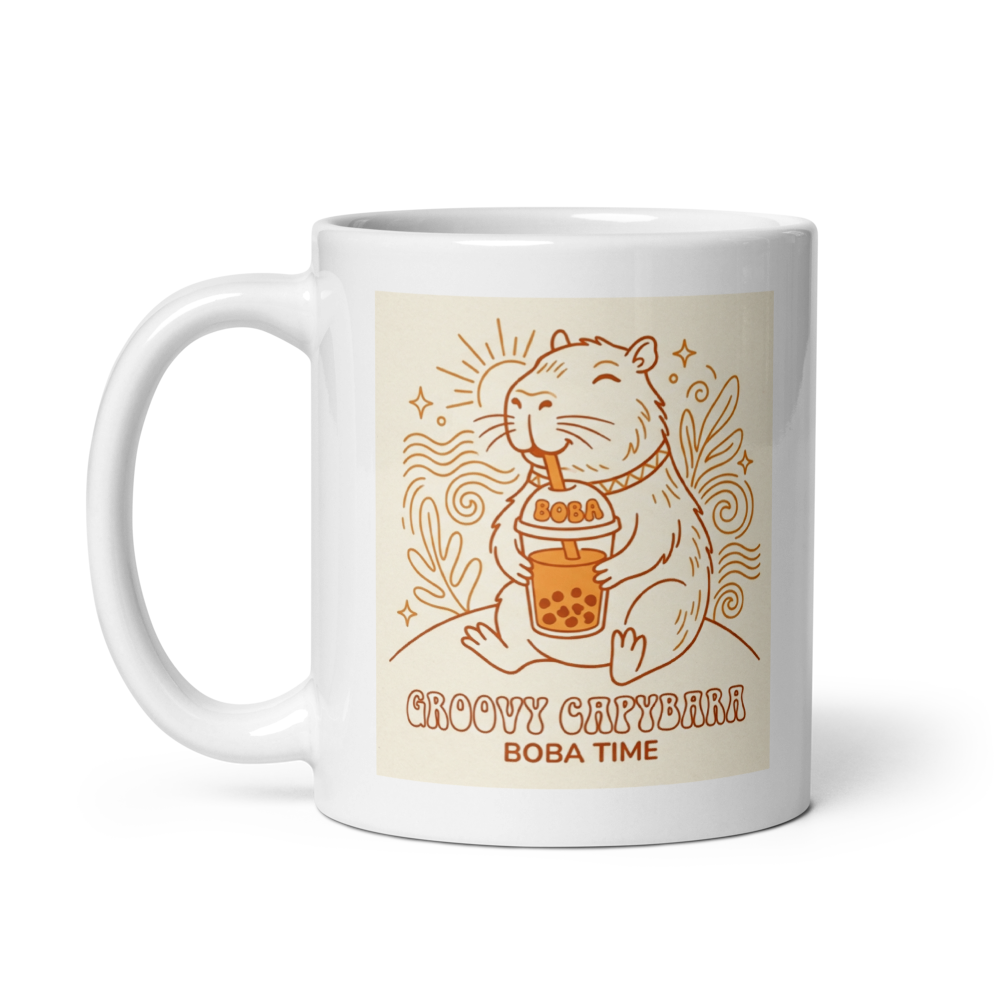 Groovy Capybara Boba Time design thumbnail 2