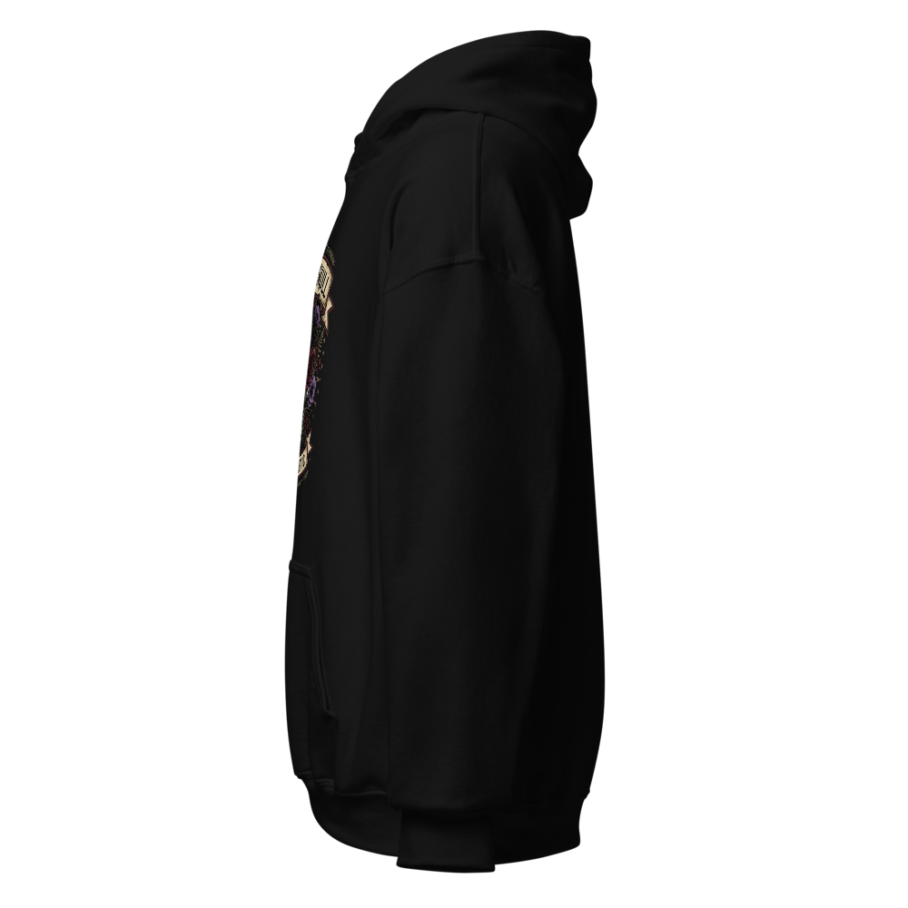 Hoodie Edgy Floral Skull Botanical Art Illustratio thumbnail 3