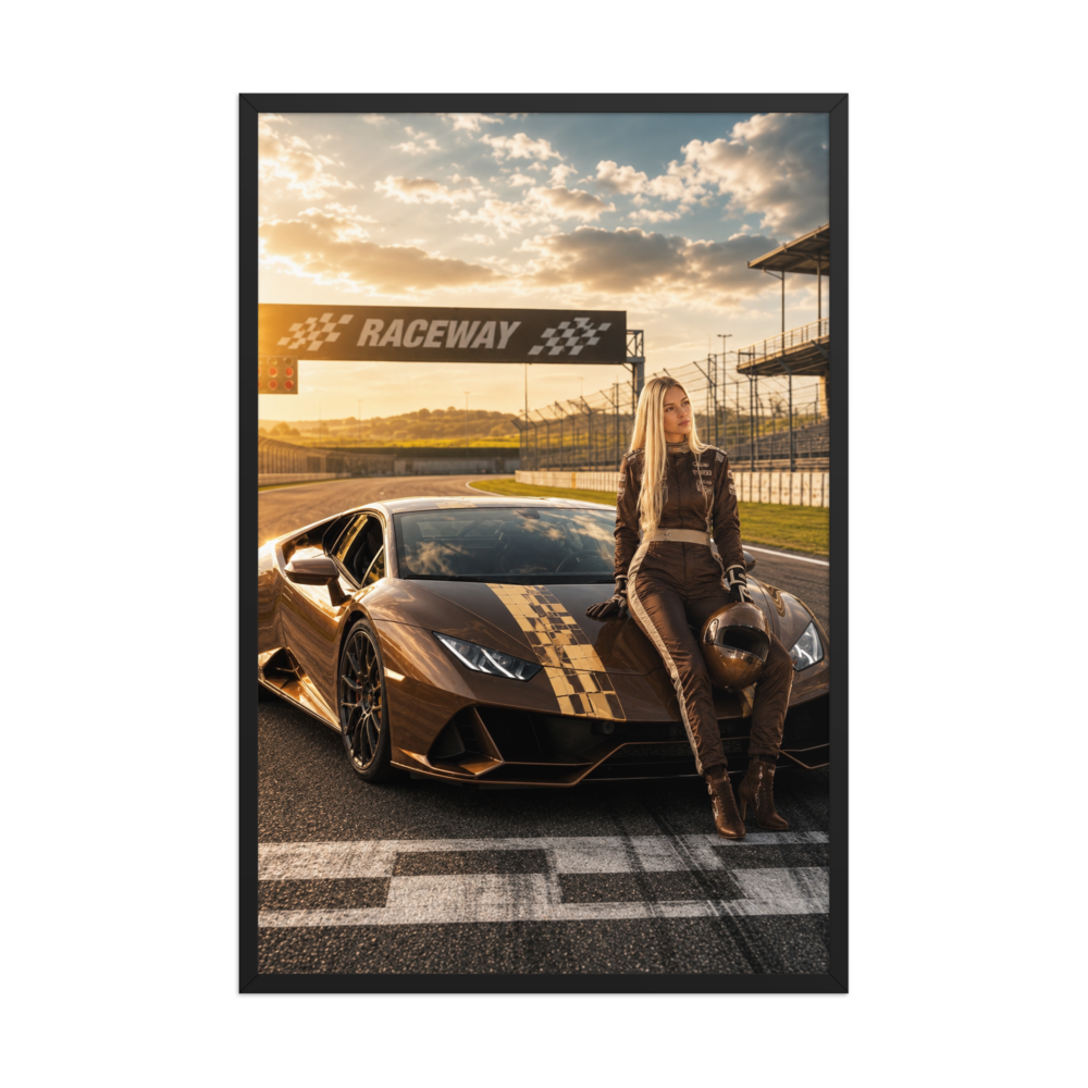 Gold Lamborghini Racing Poster thumbnail 2