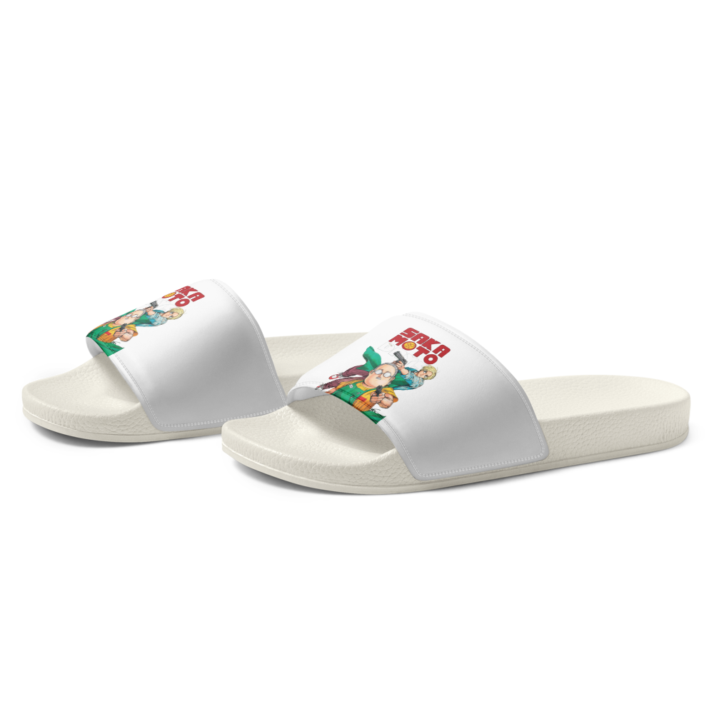 These white custom women's slides feature a playfu thumbnail 4