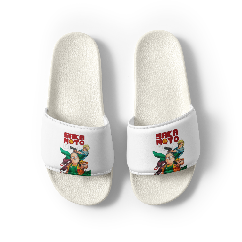 These white custom women's slides feature a playfu thumbnail 2