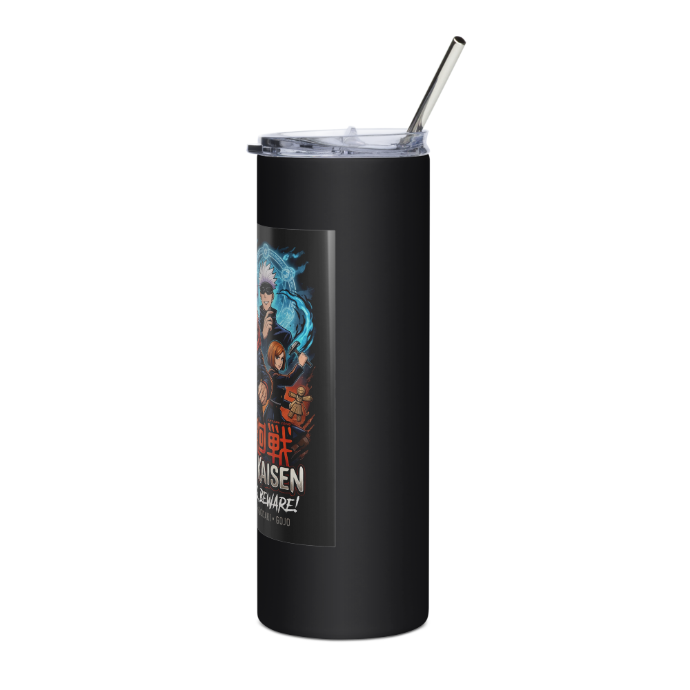 Jujutsu Kaisen Sleek Black Metal Tumbler thumbnail 3