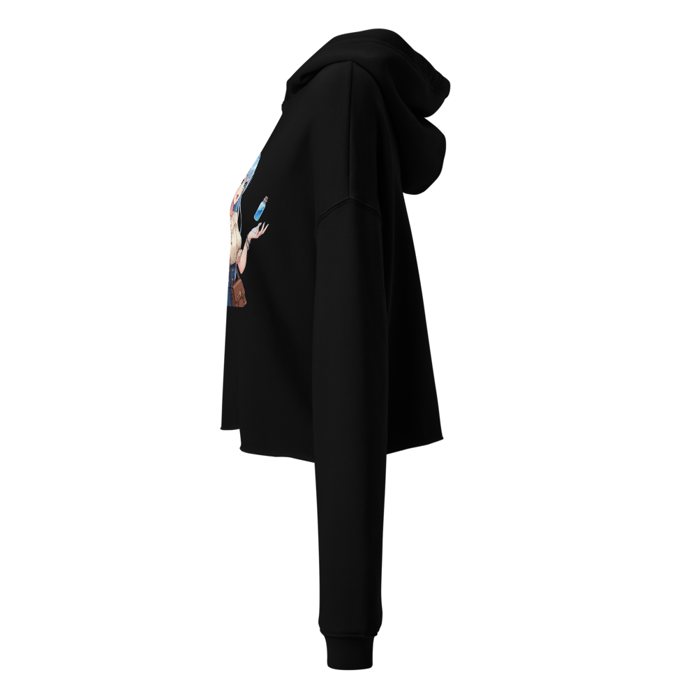 Cute Anime Girl Aesthetic Women's Cropped Hoodie - thumbnail 2