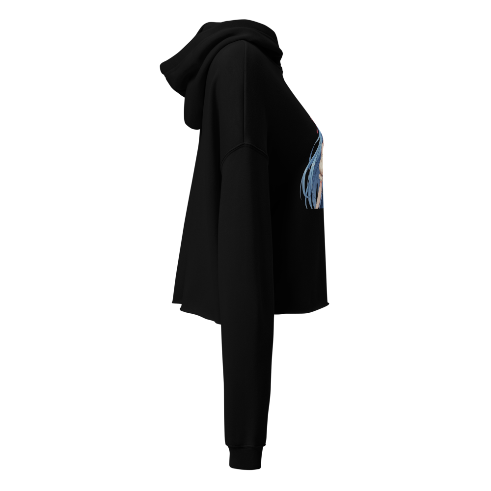 Cute Anime Girl Aesthetic Women's Cropped Hoodie - thumbnail 3