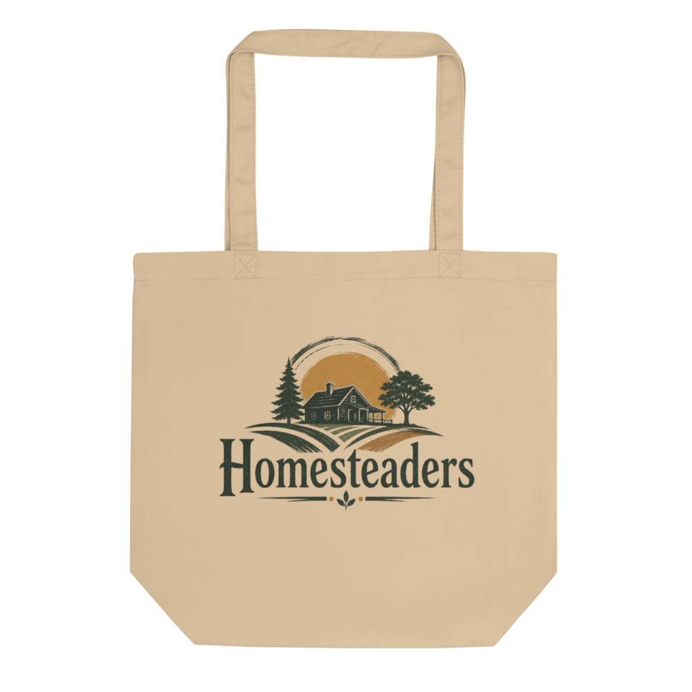 Homesteaders Vintage Eco Tote Bag | Farm Market Ba thumbnail 2