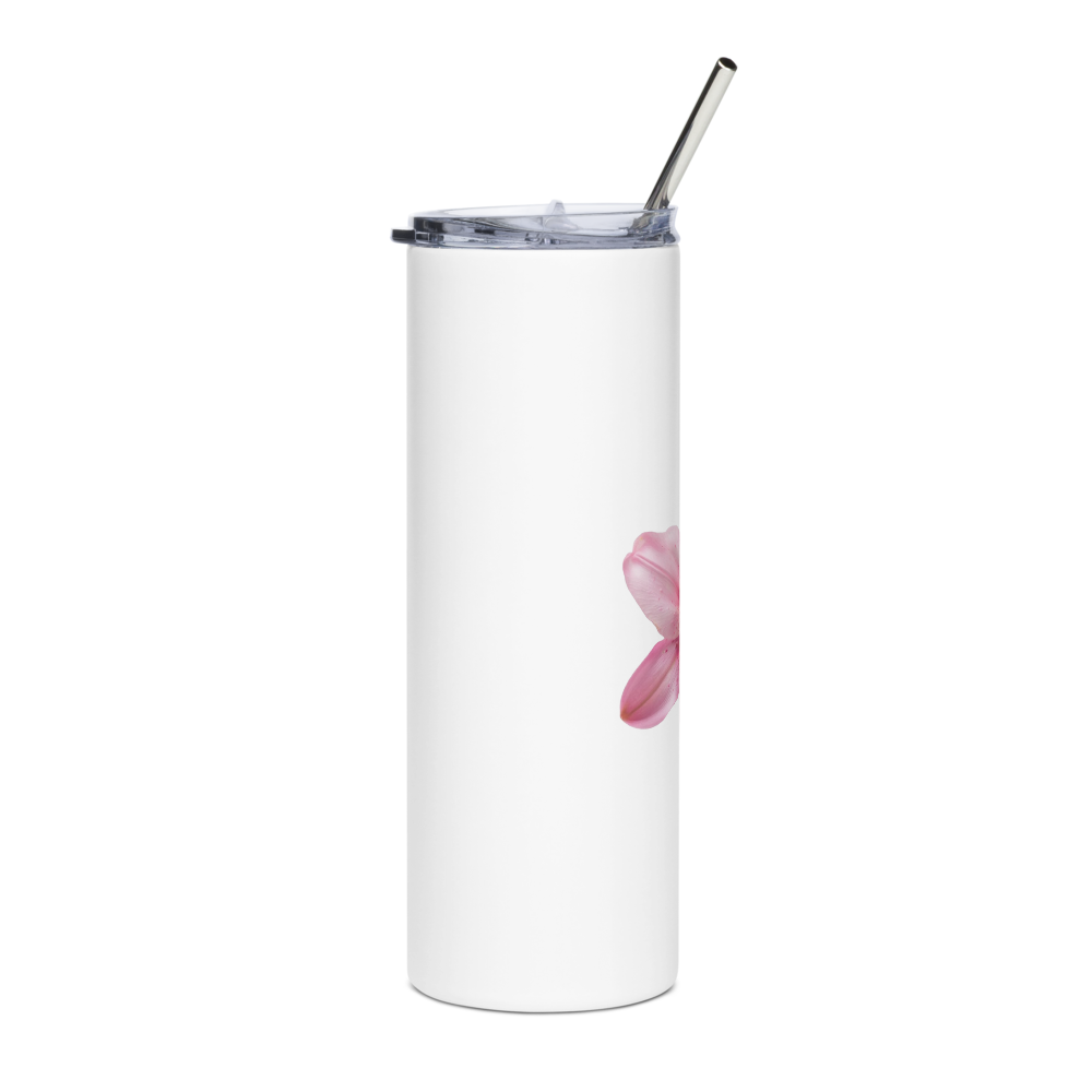  Watercolor Pink Lily Stainless Steel Tumbler  thumbnail 4