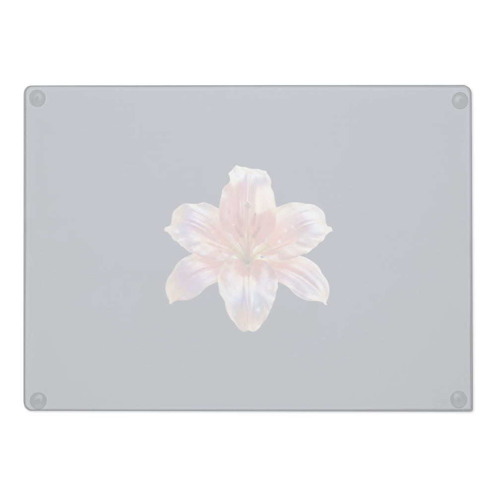 Elegant Lily Flower Tempered Glass Cutting Board thumbnail 2