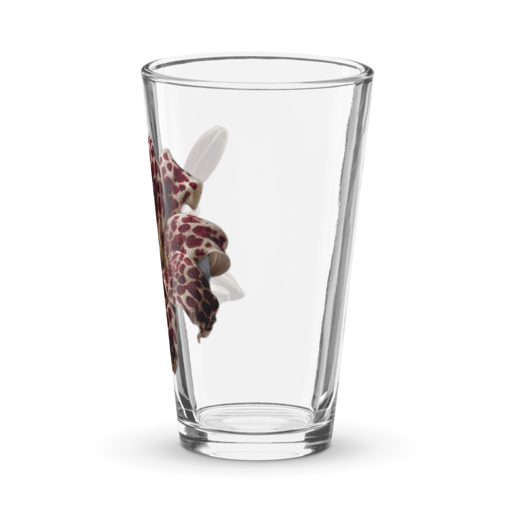 Leopard Lily Print Shaker Pint Glass thumbnail 4