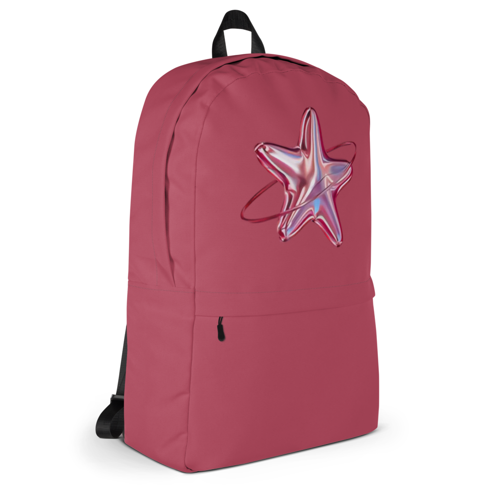 Minimalist Star Classic Pink Backpack thumbnail 3