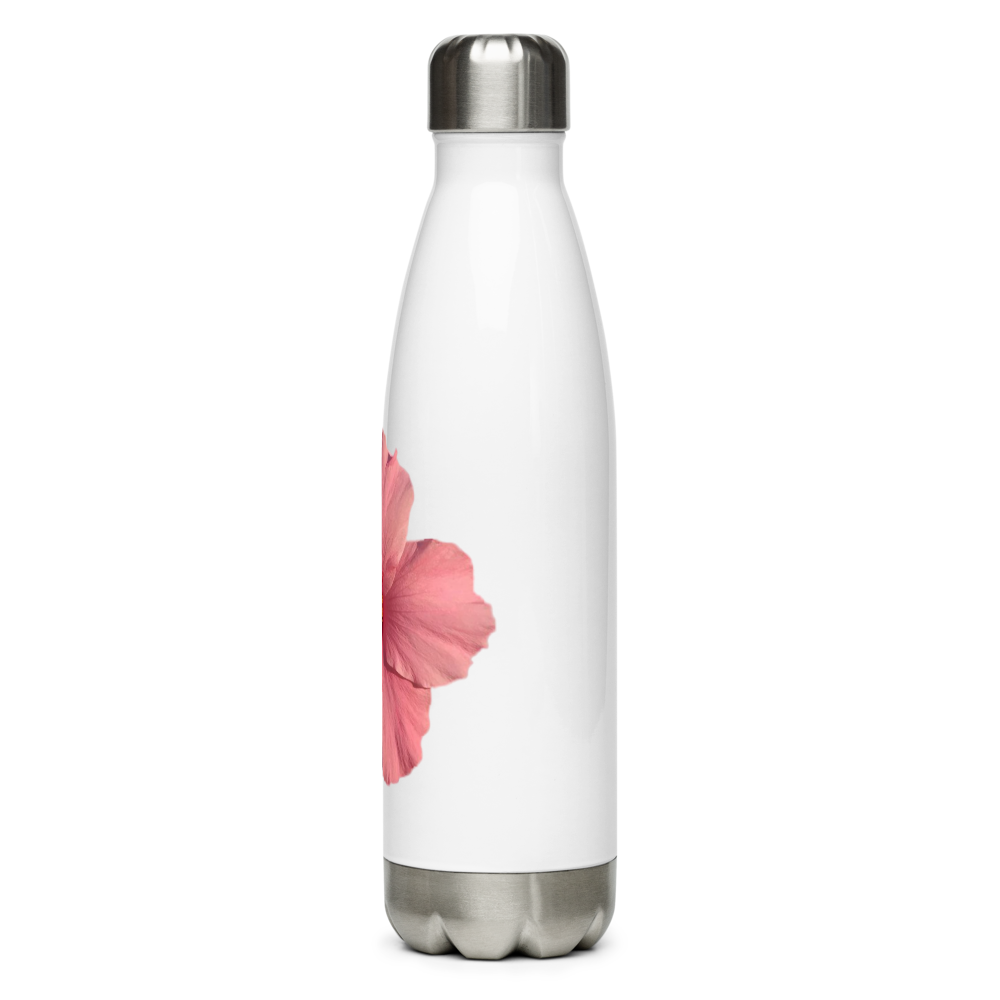 Pink Flower Pattern Water Bottle Mug thumbnail 3