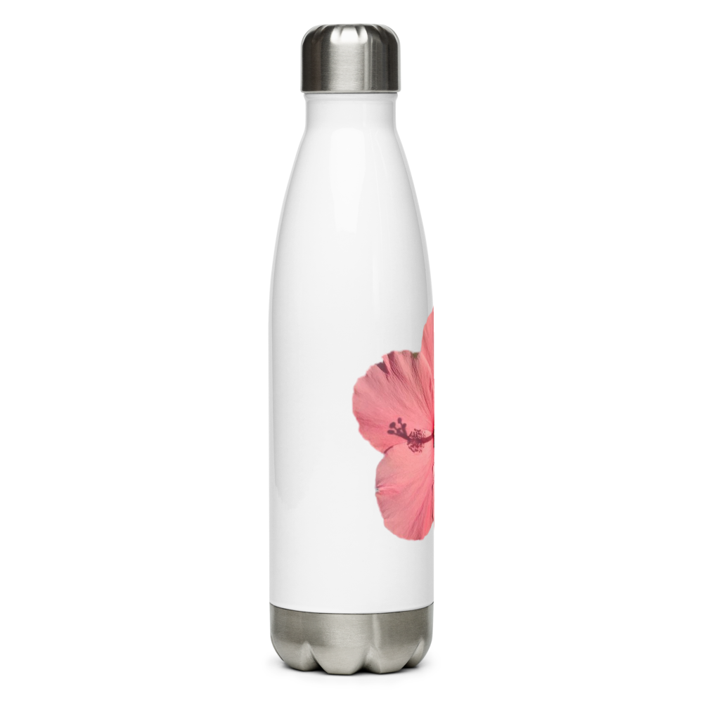 Pink Flower Pattern Water Bottle Mug thumbnail 2