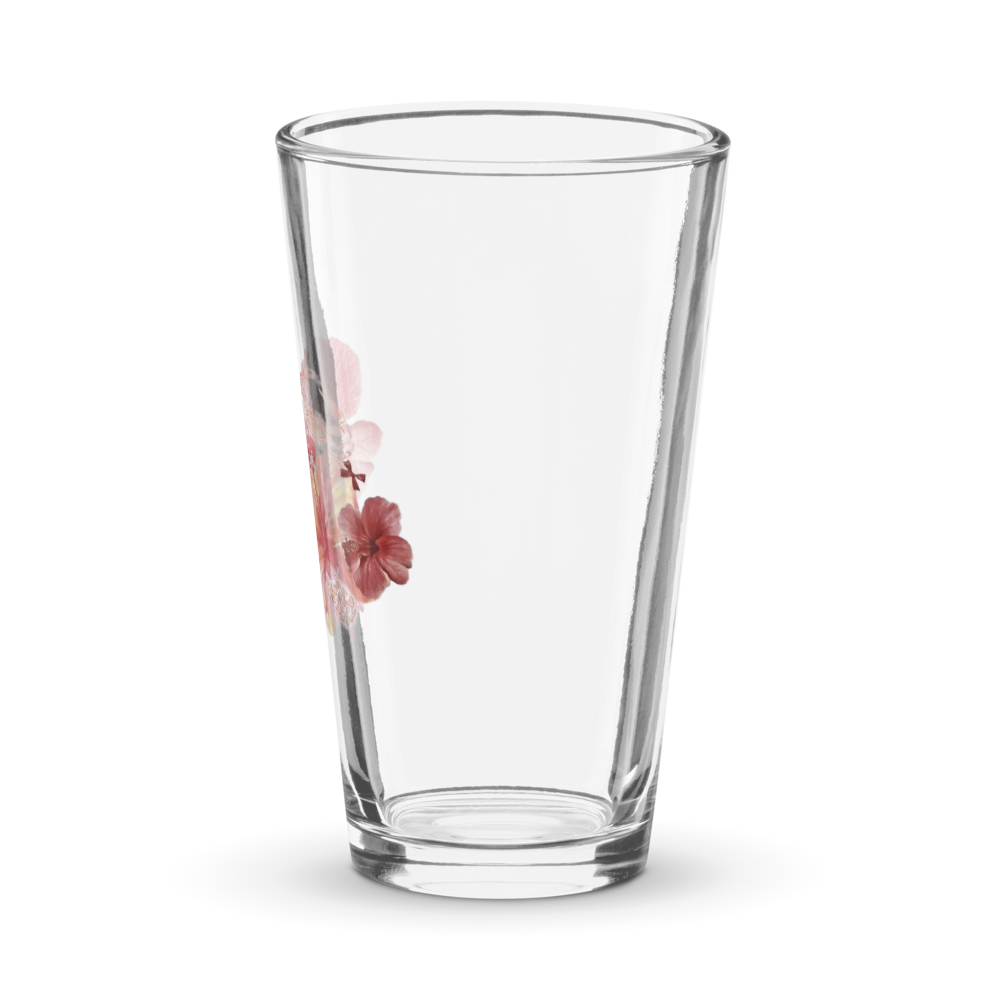 Floral Pint Glass thumbnail 4
