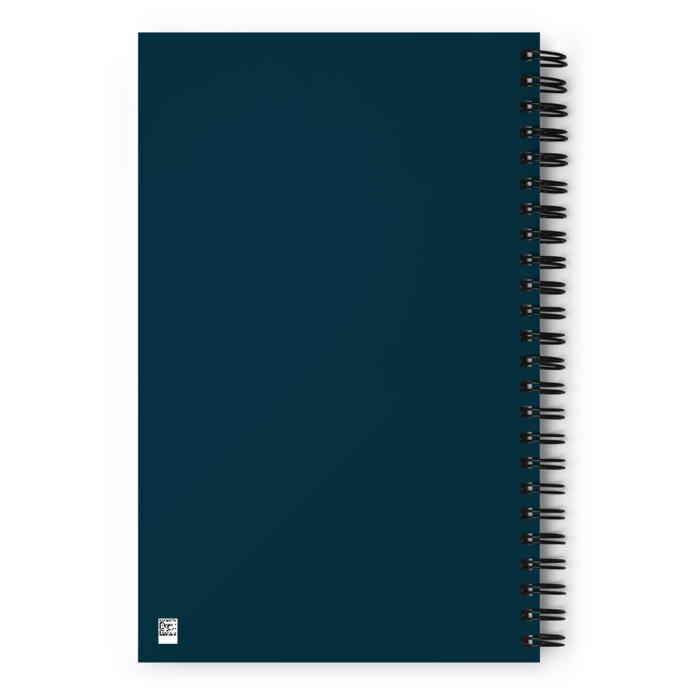  Flower Pattern Black Spiral Notebook thumbnail 2