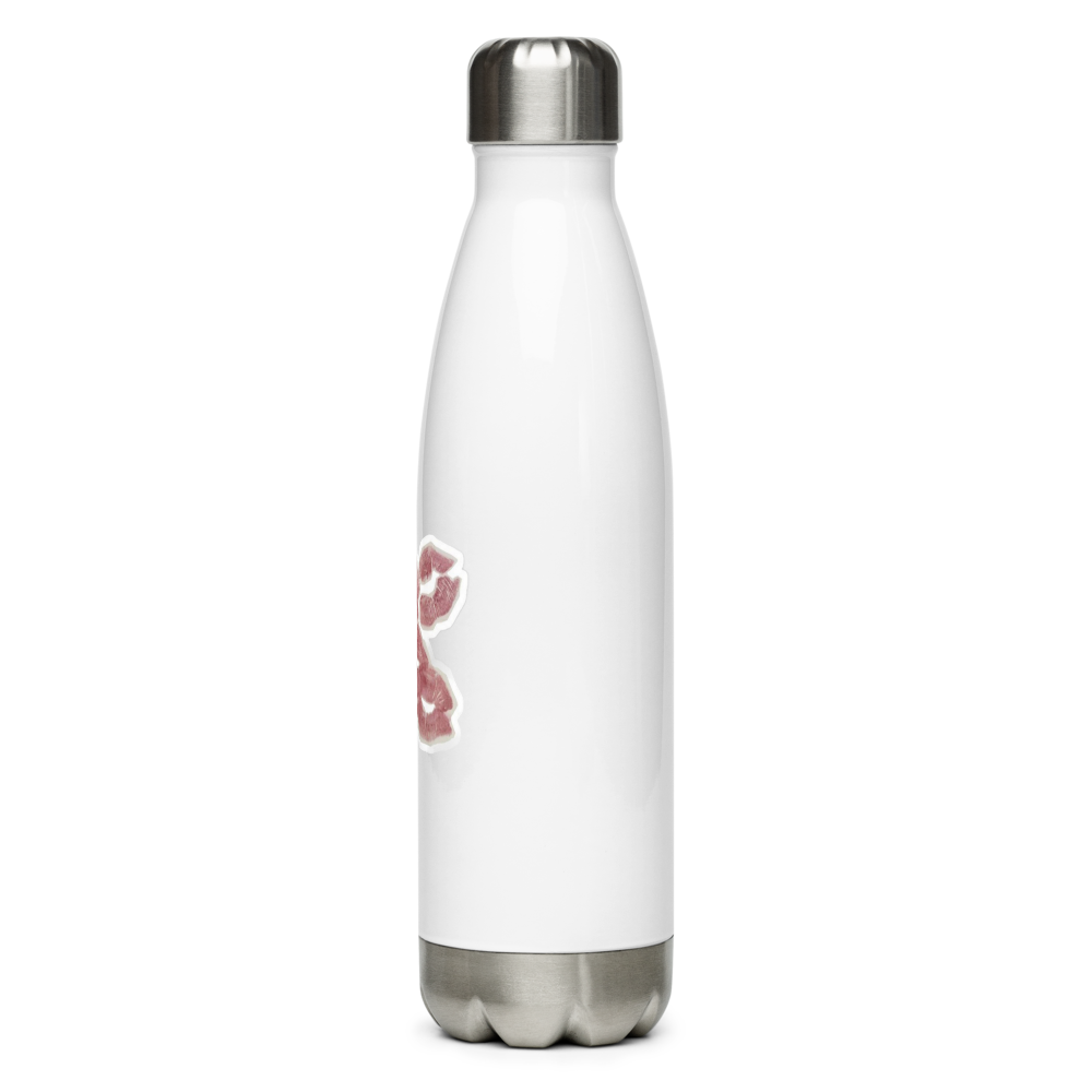 Floral Lip Print Stainless Steel Water Bottle thumbnail 3