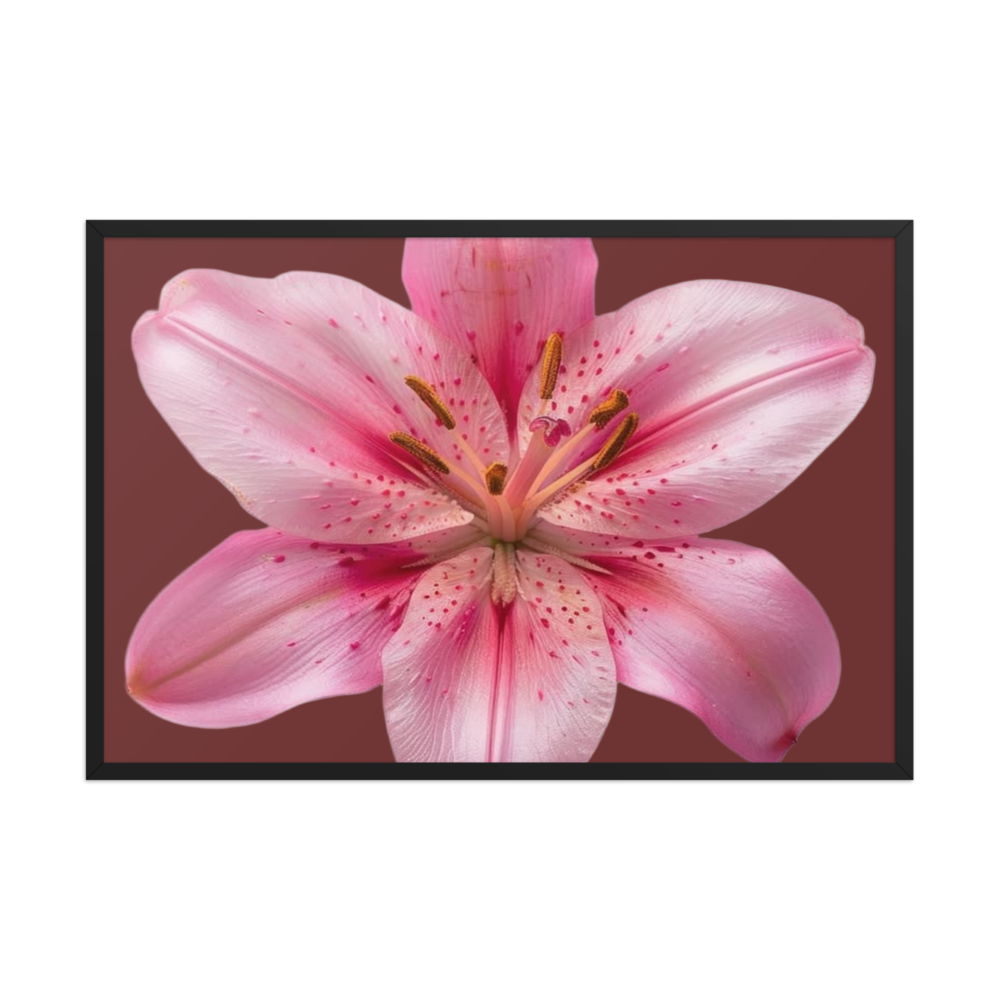 Vibrant Pink Lily Framed Poster thumbnail 2