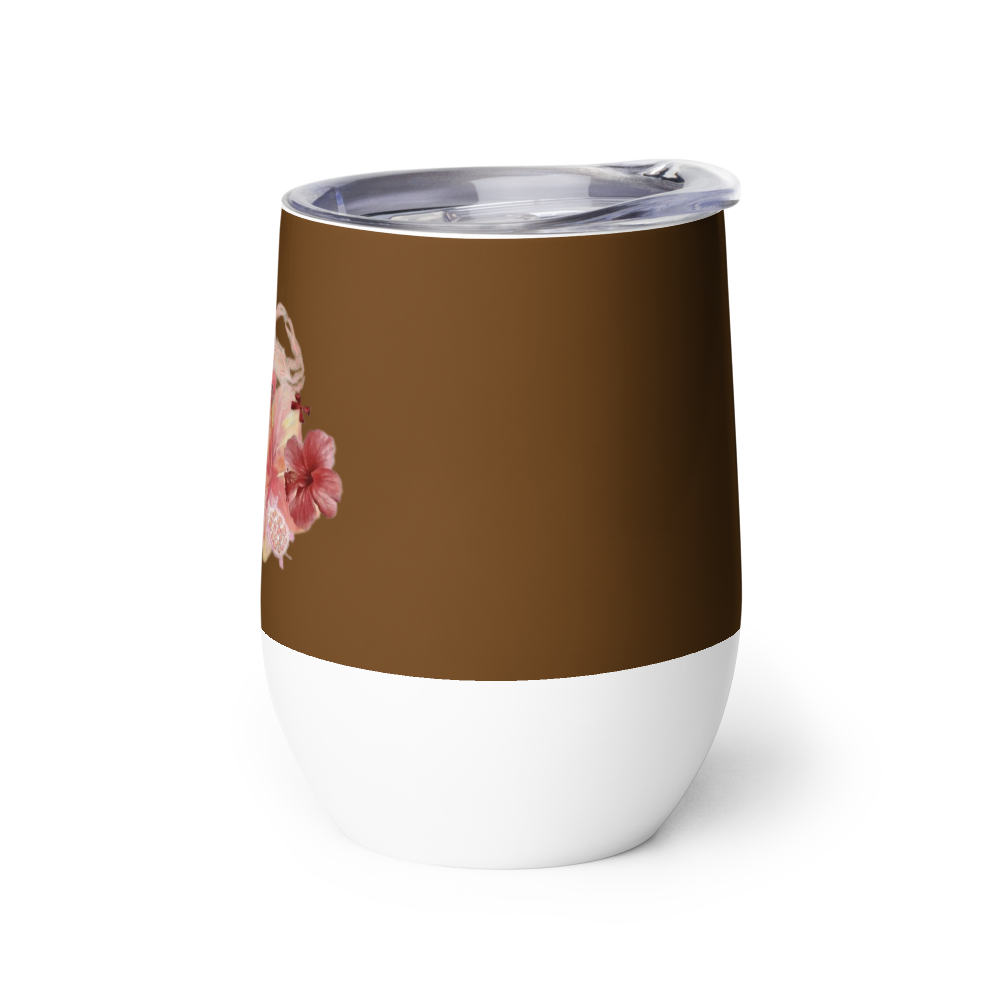 Floral Wine Tumbler thumbnail 3