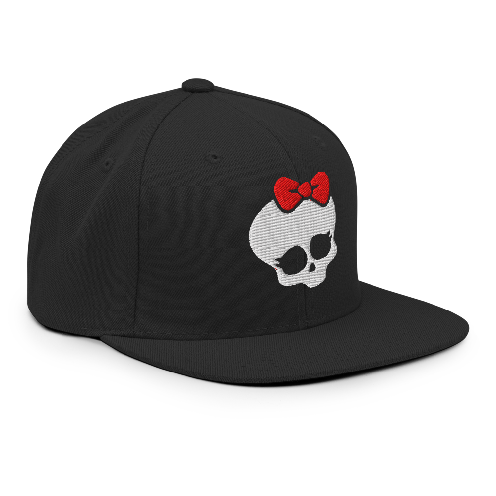 Embroidered Skull Yupoong 6089M Snapback Hat thumbnail 5