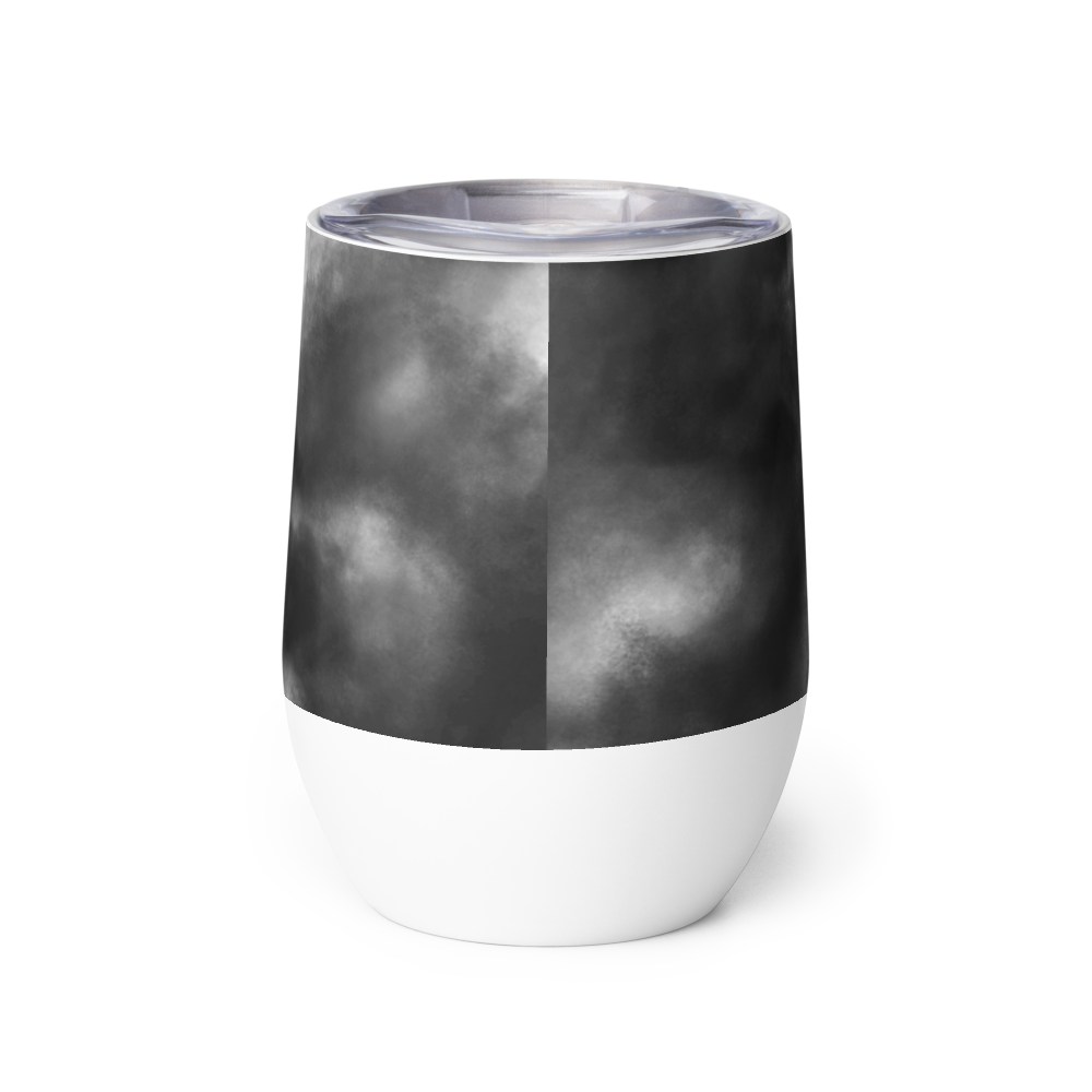 Abstract Gray Art Insulated Travel Mug thumbnail 2