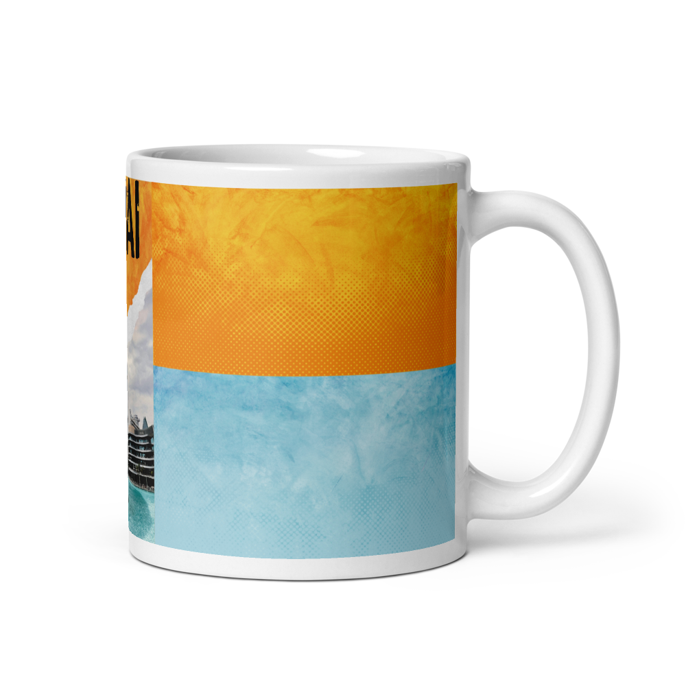 Dubai Skyline Vintage Travel Mug thumbnail 2