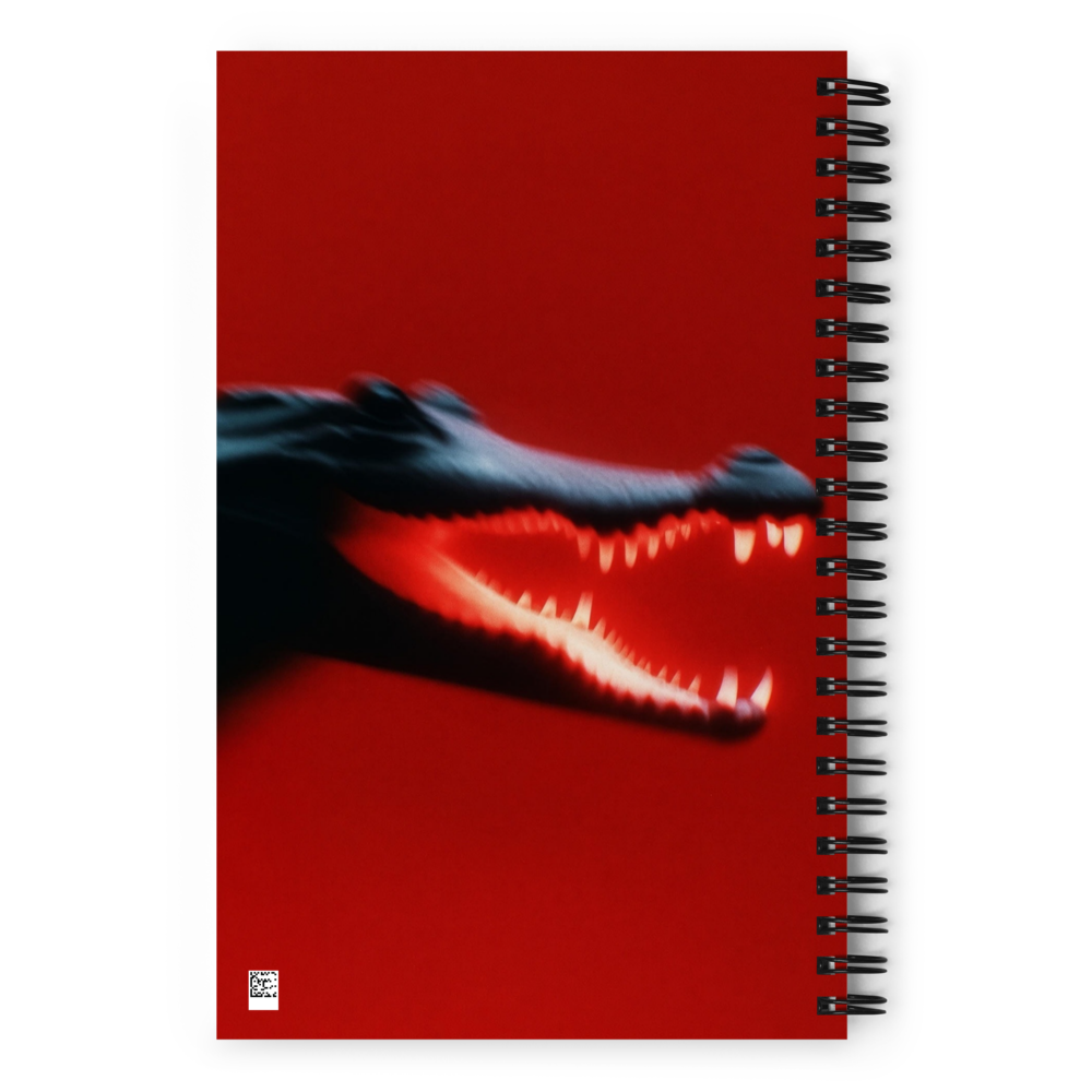Red Croc Dotted Spiral Notebook thumbnail 2