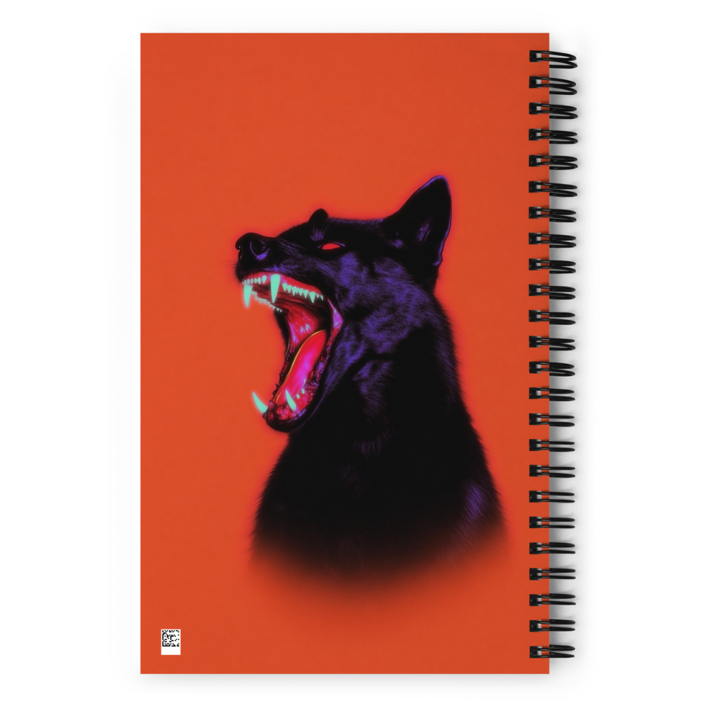 Orange Wolf Dotted Spiral Notebook thumbnail 2