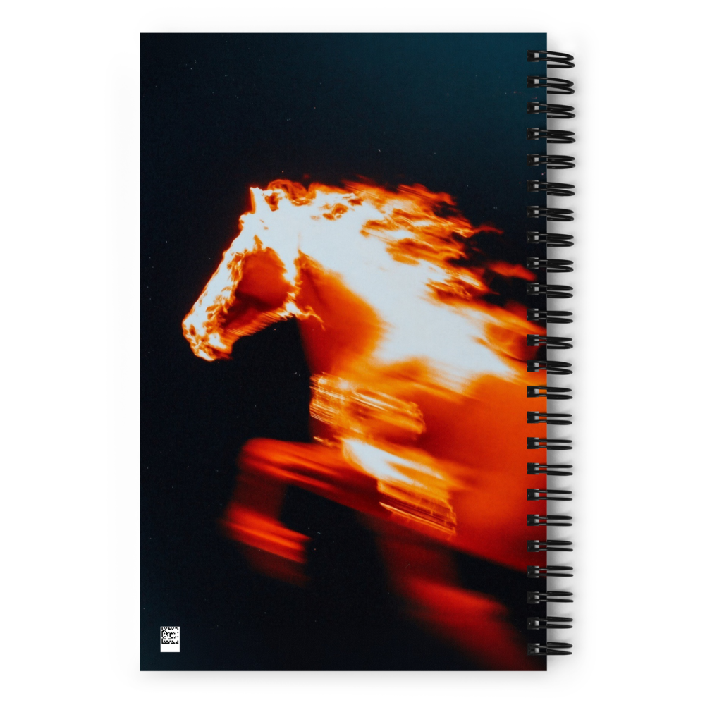 Fire Horse Dotted Spiral Notebook thumbnail 2