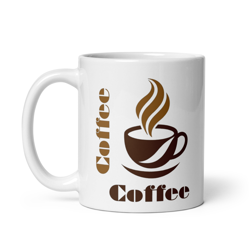 White Glossy Coffee mug thumbnail 3