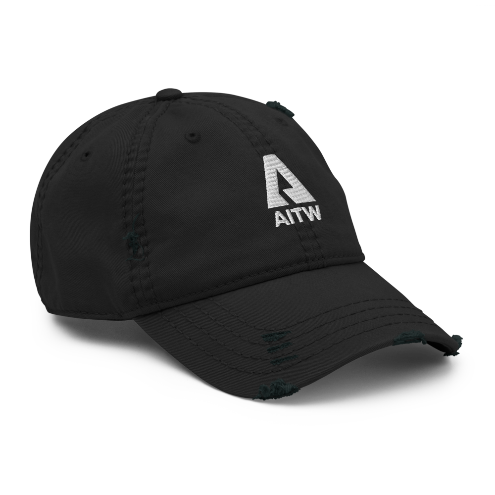 AITW Minimalist Logo Distressed Dad Hat | AI Trend thumbnail 5