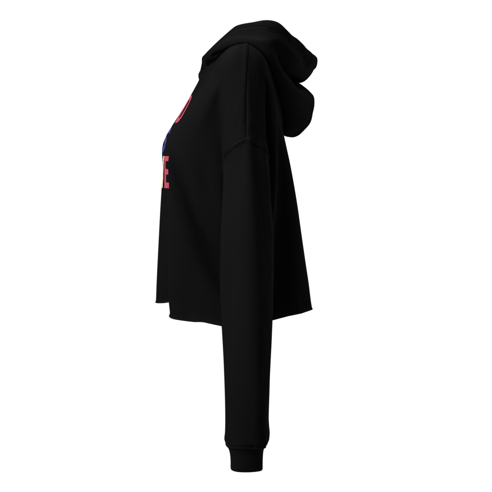 A cool womens cropped hoodie "God is love." thumbnail 3